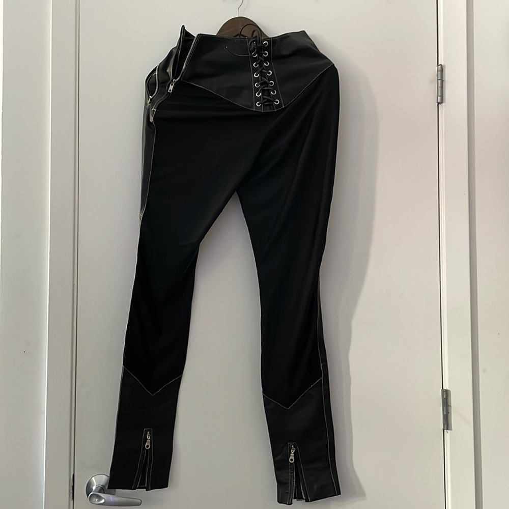 leather black pants- retro fusion